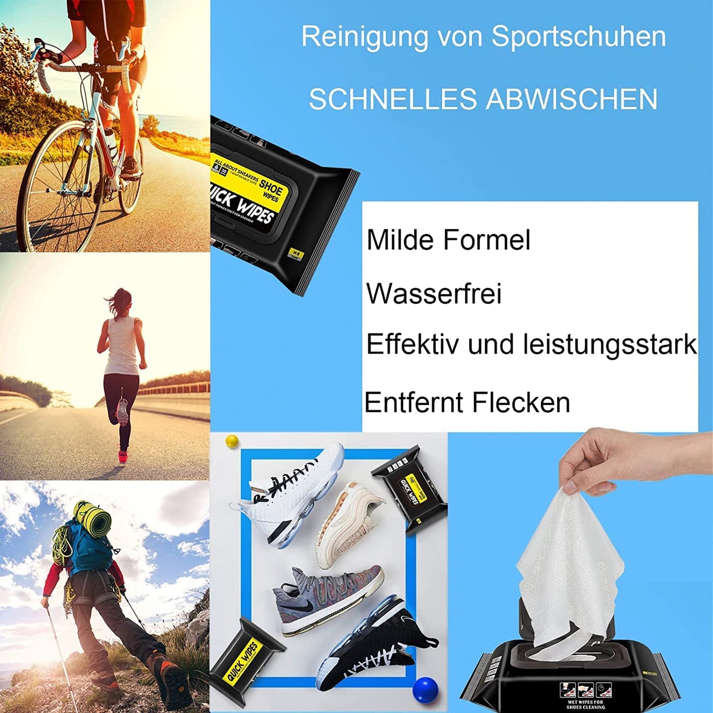 Quick Wipes™ – Instant Shoe Cleaning & Whitening Wipes (30 Sheets)