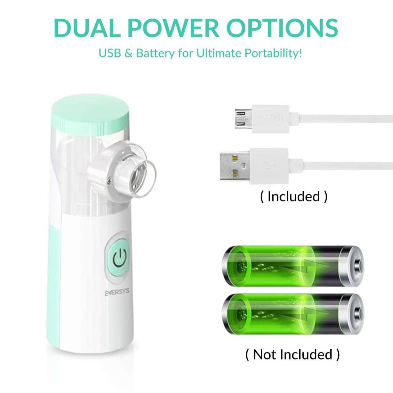 Smart Mesh Nebulizer — Portable USB Inhalation Machine for Asthma, COPD, Bronchitis & Allergies